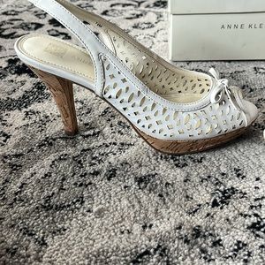 Anne Klein white heel
